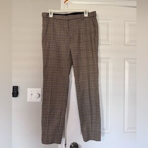 Men's Brown Plaid Pants